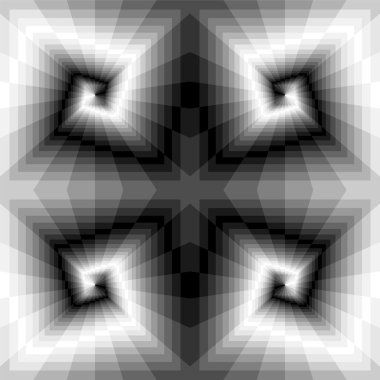  Dikdörtgenlerin sorunsuz tek renkli spiraller. Optik illüzyon perspektif ve hacim. Web tasarımı için uygun.