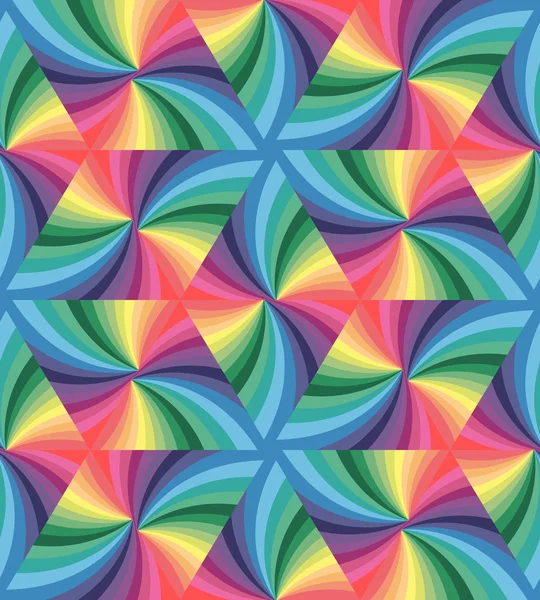 Senza cuciture pastello colorato ondulato Triangoli Pattern. Sfondo geometrico astratto. Adatto per tessile, tessuto, imballaggio e web design . — Vettoriale Stock