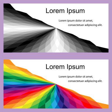 Tek renkli ve kartvizit, etiket, el ilanları, afişler, rozetleri, posterler, çıkartmalar ve reklam eylemler için renkli Şablonlar.