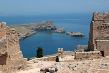 Lindos Adası üzerinde bay