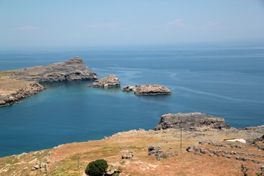 Lindos Adası üzerinde bay