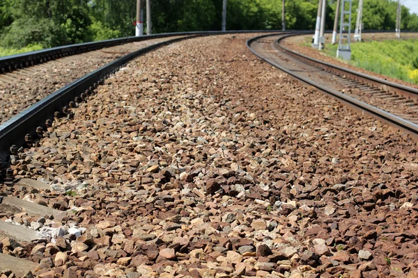 Rails stretching into the distance — Stock Photo, Image