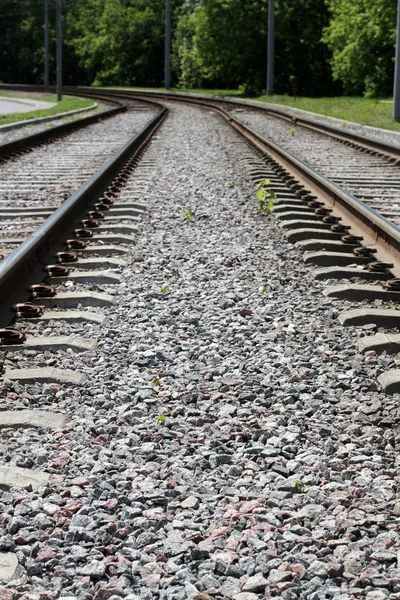 Rails stretching into the distance — Stock Photo, Image