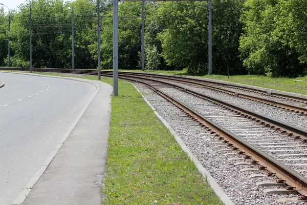 Rails stretching into the distance — Stock Photo, Image