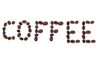yazıt kahve kahve çekirdekleri izole metinden