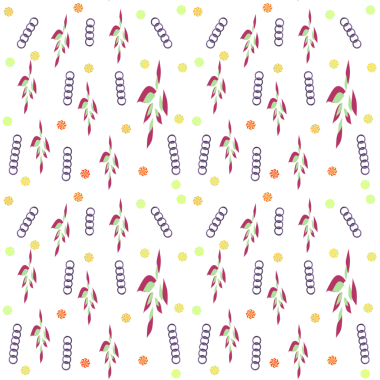 Elle çizilmiş meyveli kusursuz desen