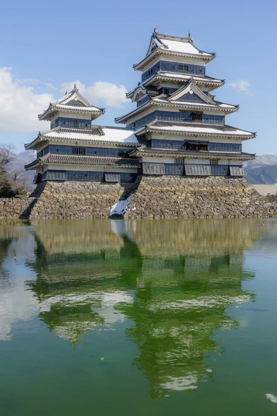 Kışın, Nagano, Japonya Matsumoto geleneksel Kalesi tutun