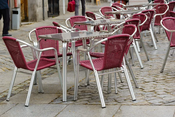Açık restaurant masa ve sandalyeler İspanya