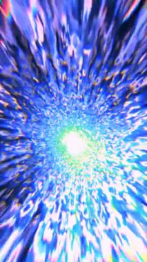 Renkli, soyut, psikedelik bir girdap parlak merkezi bir ışık kaynağına doğru ilerliyor. Telefonlar için dikey duvar kağıtları.