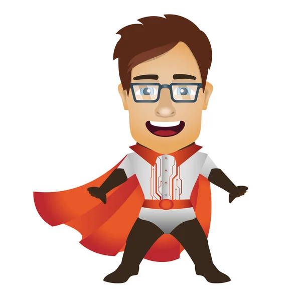 Cryptography man.  Man and symbol of cryptography. Character for presentation. Superhero vector. Information defender from hackers. Protection man. Superhero of information protection. — Stock Vector