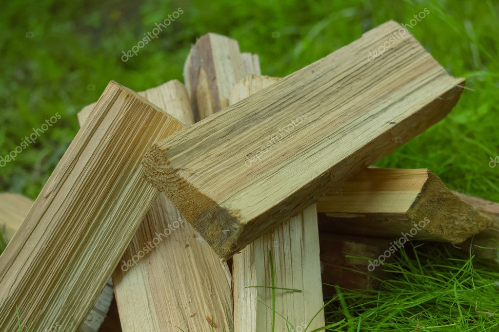 Split Firewood Pine Wood For Firing The Furnace The Fireplace