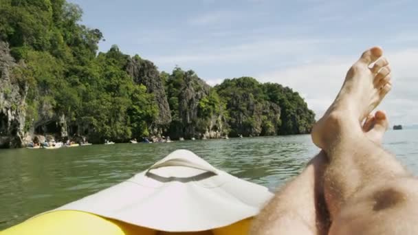 Yacht, mare, paesaggi, velocità e spruzzi d'acqua — Video Stock