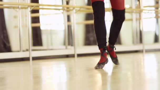 Hermosa chica usando ballet leotardo — Vídeos de Stock