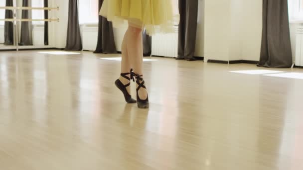 Menina vestindo traje com espartilho está dançando — Vídeo de Stock