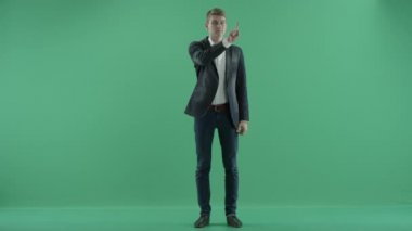 işadamı ve dokunmatik ekran teknolojisi