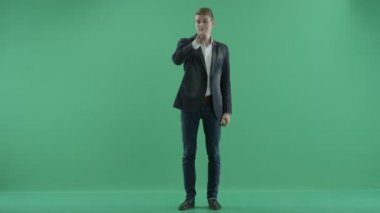 işadamı ve dokunmatik ekran teknolojisi