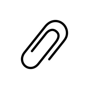 Beyaz arkaplanda siyah izole edilmiş ataç simgesi. Ataç silueti. Düz tasarım.