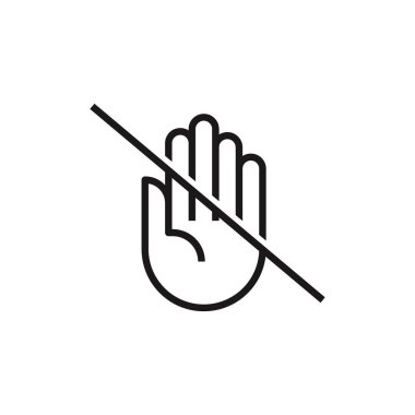 İkon 'u engelleyen reklamları durdurun. Düzenlenebilir çizgi vektörü. Tek resim grafiği.