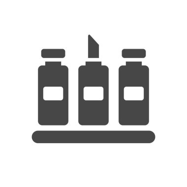 Beyaz arkaplanda sos ikonu vektörü. Gıda simgesi