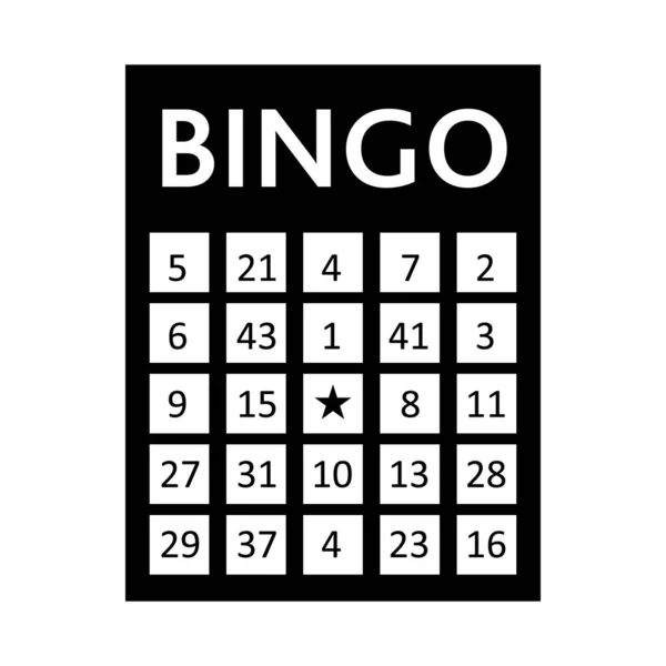 Bingo Board Ikon Fehér Háttérrel Vektorillusztráció — Stock Vector