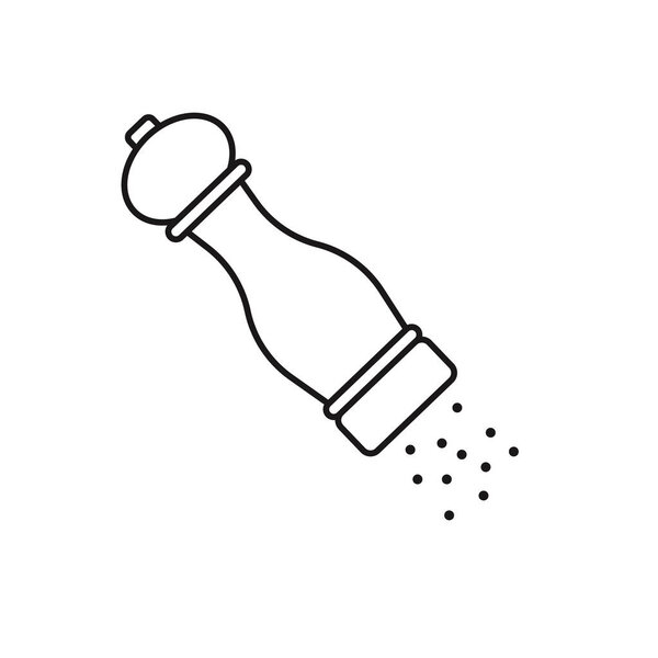 векторная иллюстрация изолированной иконки перцовой мельницы. Знак для мобильного концепта и веб-дизайна в стиле Fabar