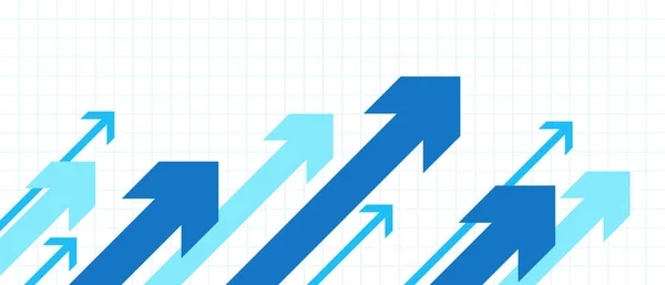 Les Flèches Montent Succès Croissance Fond Blanc — Image vectorielle