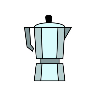 Moka pot simgesi veya logo izole edilmiş işaret vektör illüstrasyonu