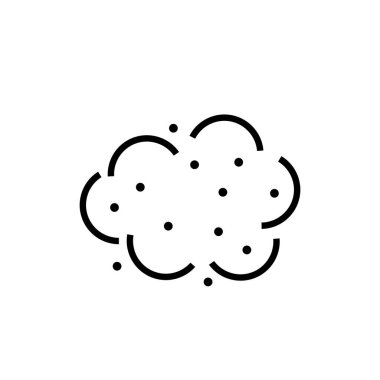 Toz ikonu. Resim beyaz arkaplanda izole edildi