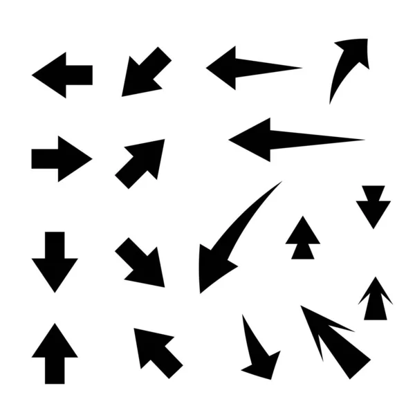 Flechas Vector Eps Set Flechas Planas Diferentes Aisladas Sobre Fondo — Archivo Imágenes Vectoriales