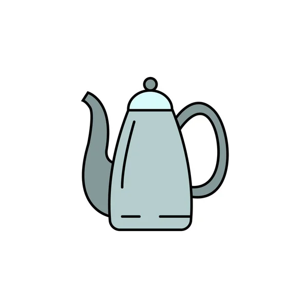 Empty Coffee Pot Icon White Background Vector Illustration — Stock Vector