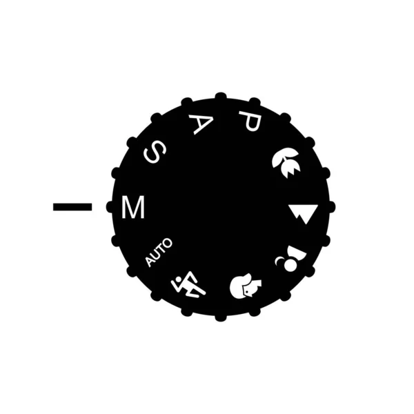 Modus Kameraauswahl Auf Weißem Hintergrund Aktienvektor — Stockvektor