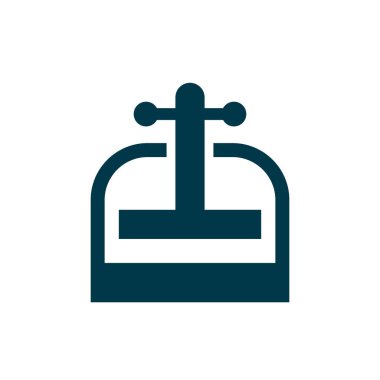 Web ve mobil uygulama tasarımınız için beyaz arkaplanda izole edilmiş makine basın simgesi vektörü, Makine basın logosu kavramı