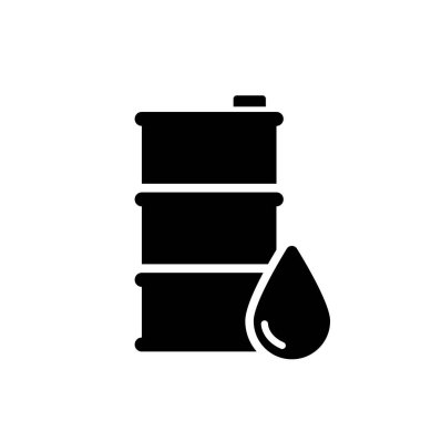 Varil, izole edilmiş ikonu beyaz arka planda bırak, petrol endüstrisi