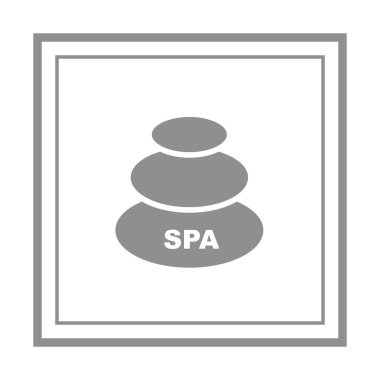 Spa taşları. Basit izole ikonlar. İllüstrasyon kavramı. İmza, sembol, element.