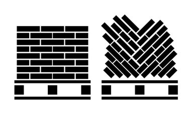 Tuğlalı paletler. Düz bir arkaplanda izole edilmiş vektör illüstrasyonu.