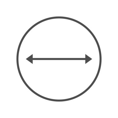 Beyaz arkaplanda çapı simgesi. Stok vektör simgesi