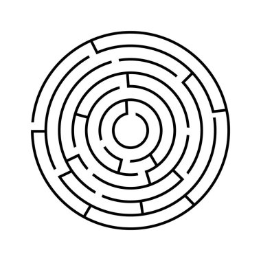 6 hücre geniş dairesel labirent solüsyon ipucuyla ortadan sona eriyor.