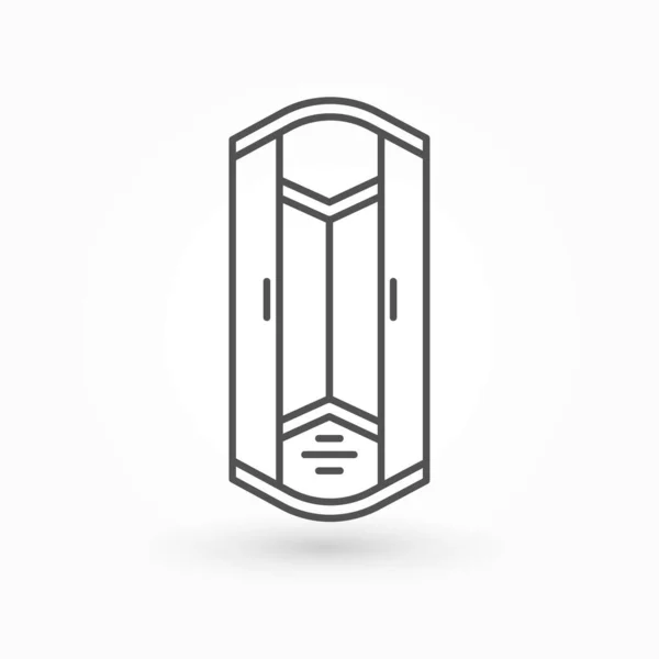 Логотип Душевой Кабины Винтажном Стиле Образцом Текста Векторное Изображение — стоковый вектор