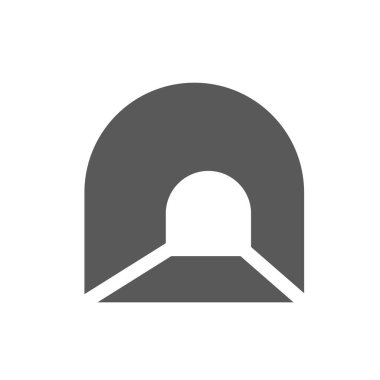 Beyaz arkaplanda izole edilmiş tünel vektör simgesi