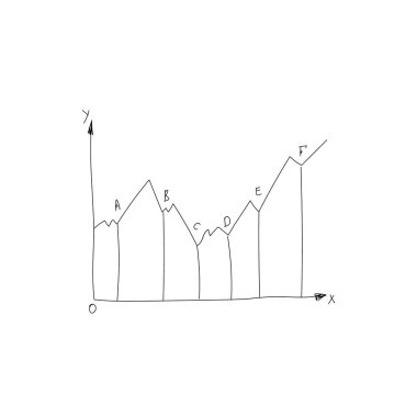 Karalama grafik çizim vektör illüstrasyonu beyaz üzerine izole