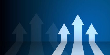 business Arrow başarı için hedef yön kavramı. sancak düz biçim vektör illüstrasyonu