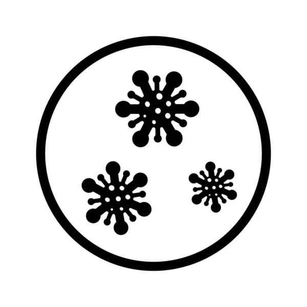 Серые Вирусы Бактерии Микробы Микробы Желтый Знак — стоковый вектор