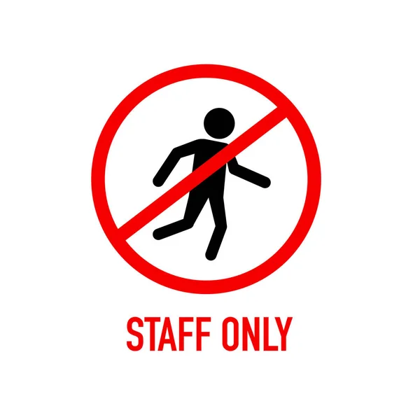 Staff Only Sign White Background Stock Vector — Stock Vector
