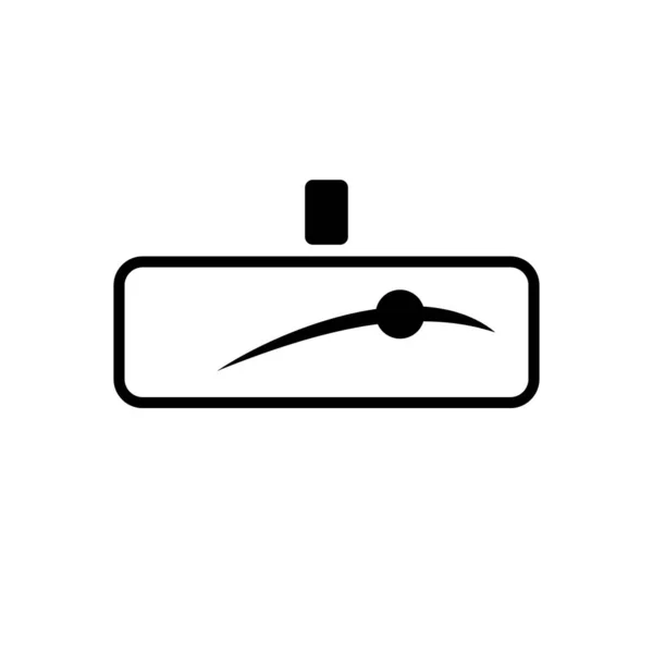 Auto Rückspiegel Isoliert Symbol Auf Weißem Hintergrund Symbolbild Vektor — Stockvektor