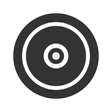 Spor salonu ağırlığı simgesinin vektör çizimi. tam stil düz spor salonu işareti