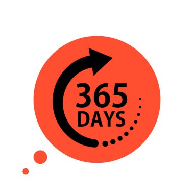 Yılda 365 gün kırmızı etiketli simge