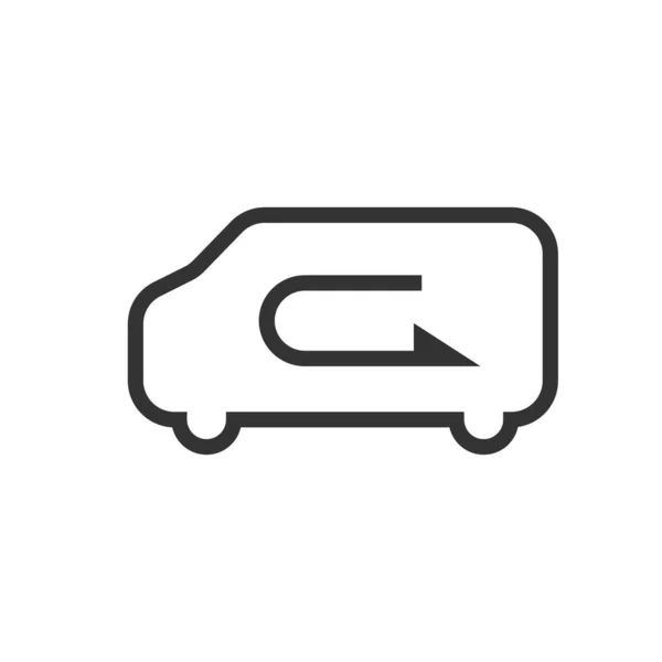 Botão Condicionado Carro Branco Ícone Vetorial — Vetor de Stock