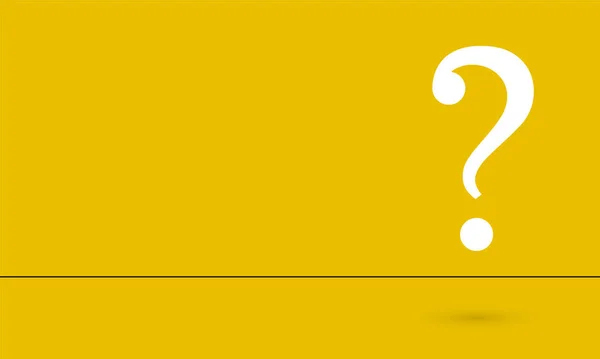 Ερωτηματικό Σήμα Μπροστά Στο Κίτρινο Φόντο Έννοια Επιχειρηματικής Υποστήριξης — Διανυσματικό Αρχείο