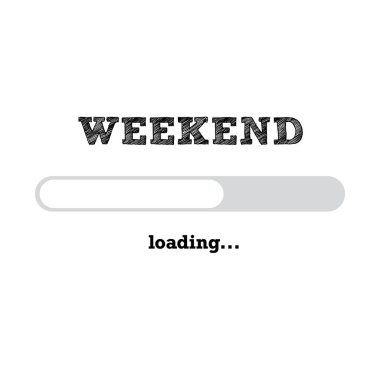 Hafta sonu barı, yükleme. İş konsepti. Vektör illüstrasyonu.