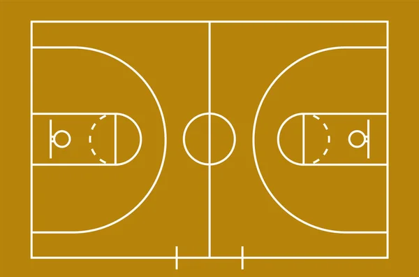 Terrain Basket Avec Ligne Sur Fond Texture Illustration Vectorielle — Image vectorielle